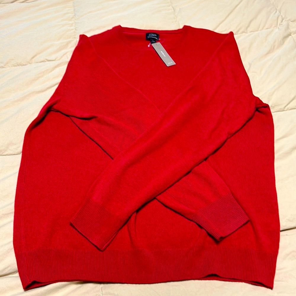 J. Crew Red Cashmere Sweater